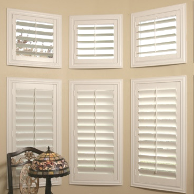 Sunburst shutters on a Cleveland bay window