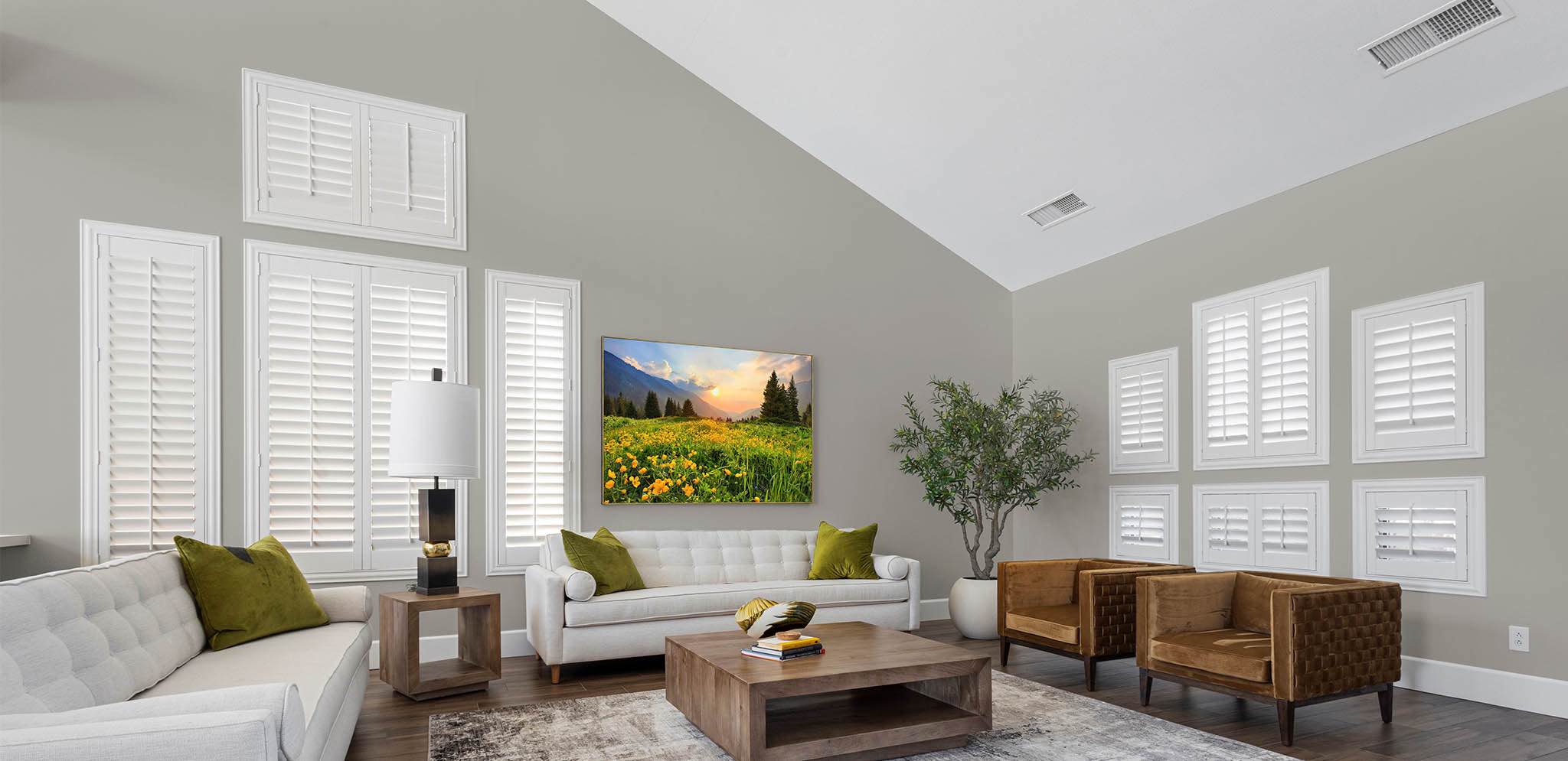 Shutters in a Cleveland living room