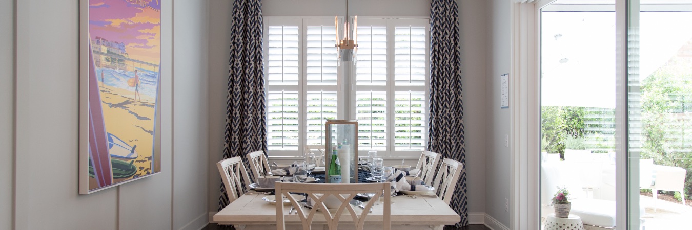 Shutters in a dining room