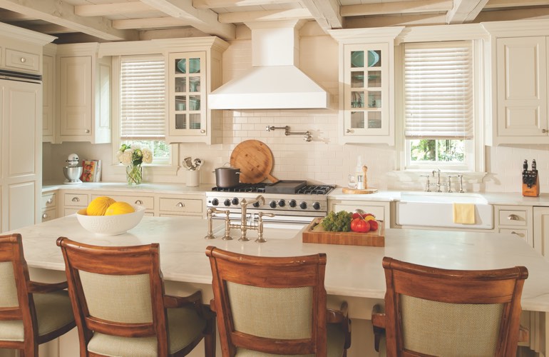 Kitchen Blinds In Cleveland, Ohio A modern kitchen with blinds